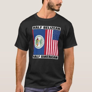 Camiseta Half Belizean & American DNA Heritage Belize USA R
