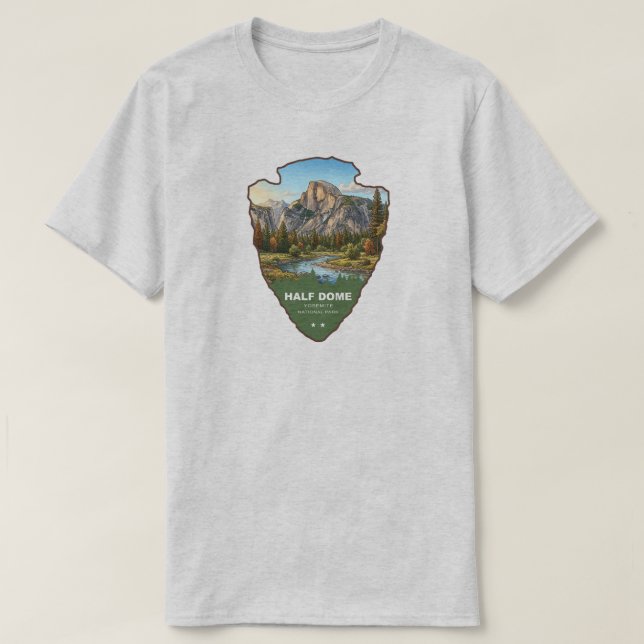Camiseta Half Dome Parque Nacional de Yosemite Arrowhead (Frente do Design)