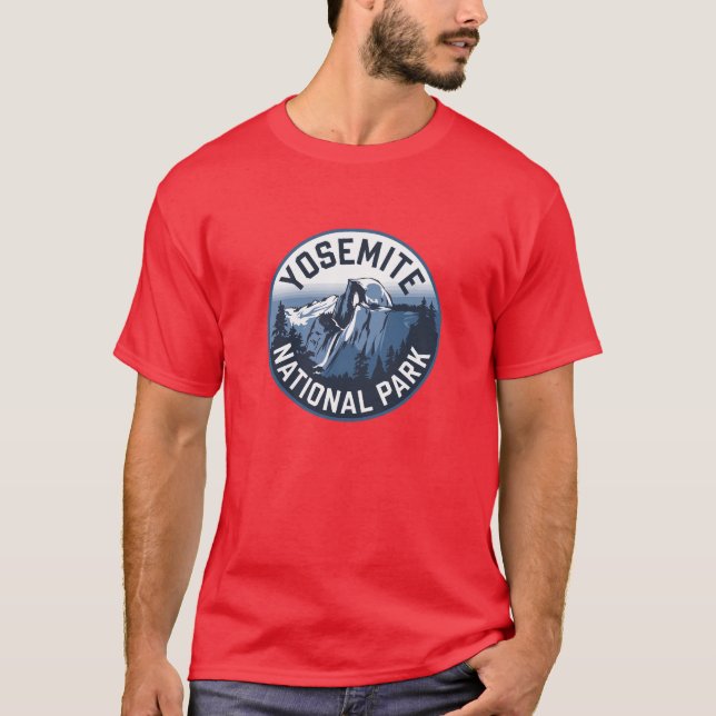 Camiseta Half Dome Yosemite Round Emblem (Frente)