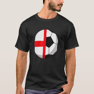 Camiseta Half England Flag Half Football Soccer