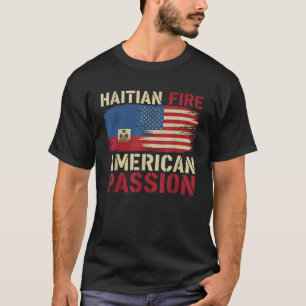 Camiseta Half Haitian Half American Banque a América do Hai