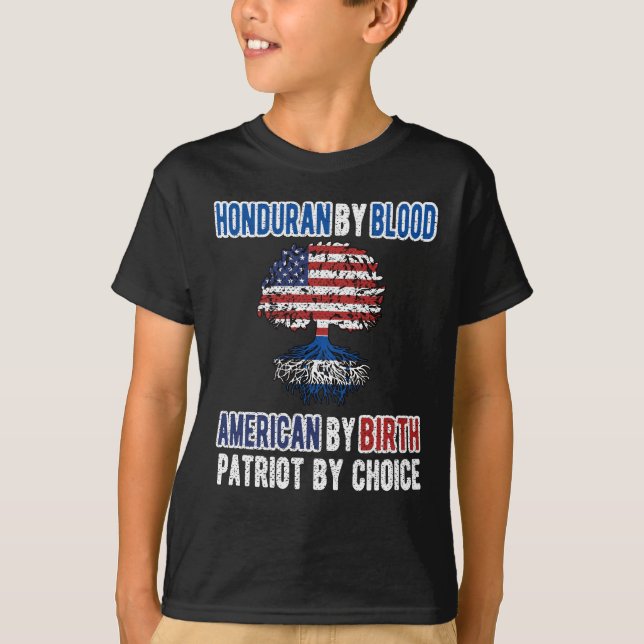 Camiseta Half Hondurdurduran Half American Flag Honduras EU (Frente)