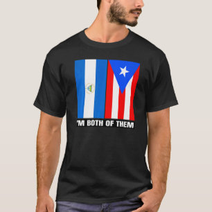 Camiseta Half Nicarágua Half Puerto Rican DNA Nicarágua Ro
