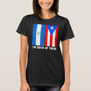 Camiseta Half Nicarágua Half Puerto Rican DNA Nicarágua Ro