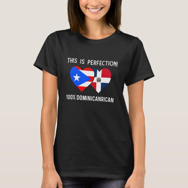 Camiseta Half Puerto Rican Half Dominican Flag Boris Domis (Frente)