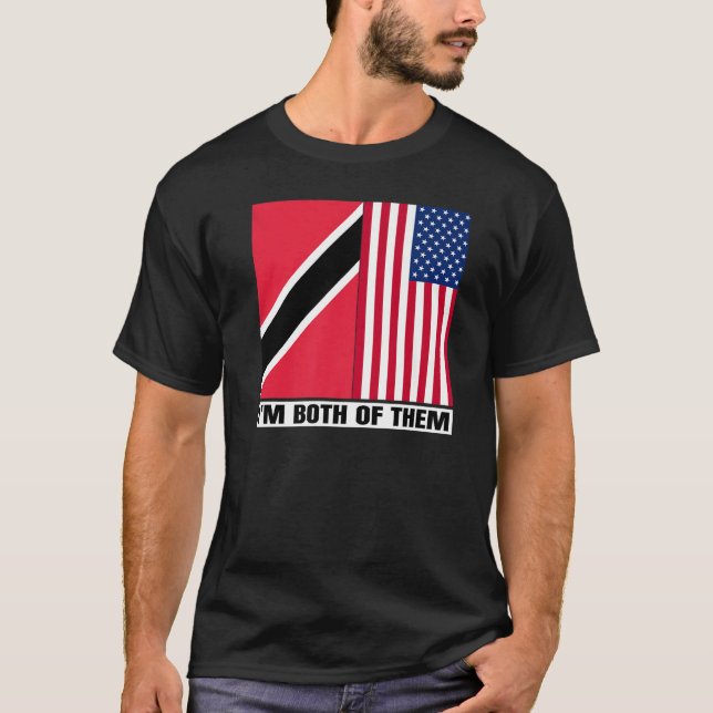 Camiseta Half Trinbagonian American DNA Trinidad And Tobago (Frente)