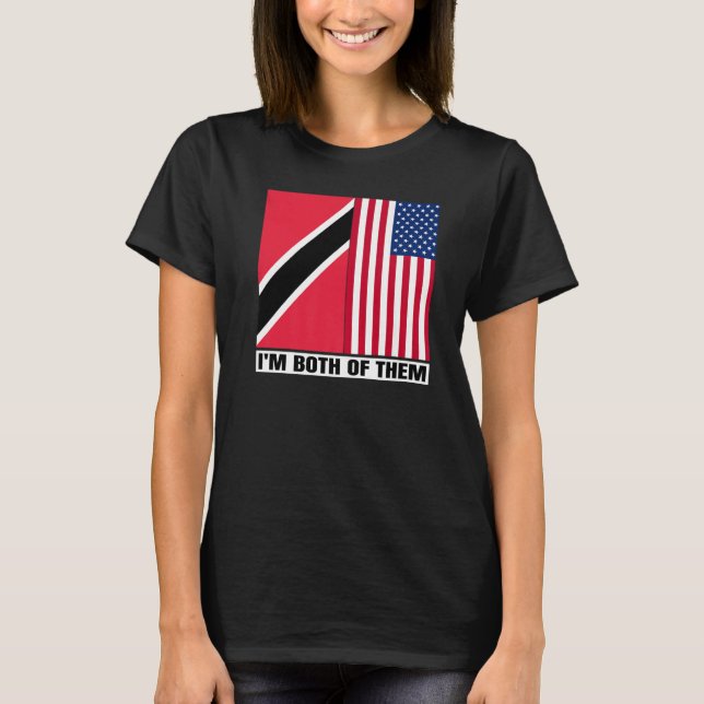 Camiseta Half Trinbagonian American DNA Trinidad And Tobago (Frente)