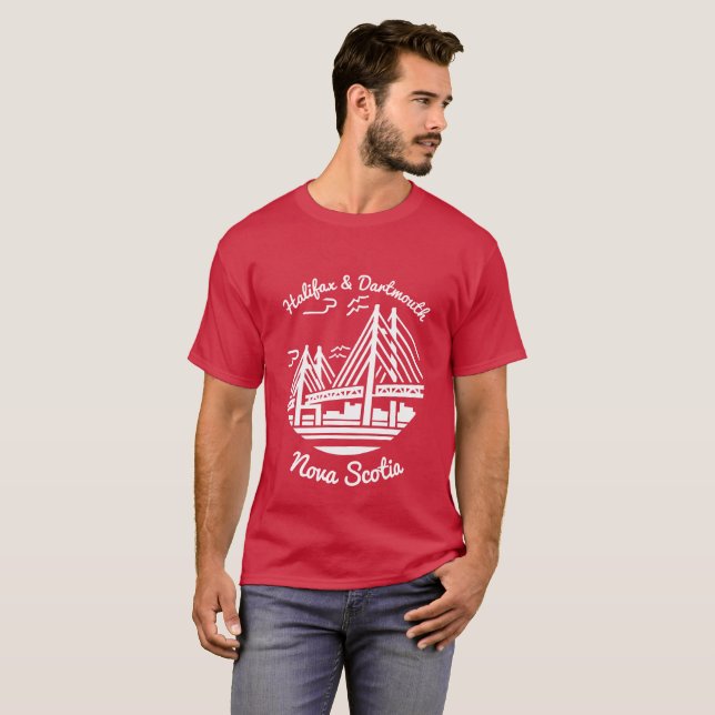 Camiseta Halifax e Dartmouth Nova Scotia (Frente Completa)