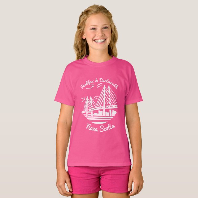 Camiseta Halifax e Dartmouth Nova Scotia (Frente Completa)
