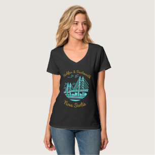 Camiseta Halifax e Dartmouth Nova Scotia - Dourado