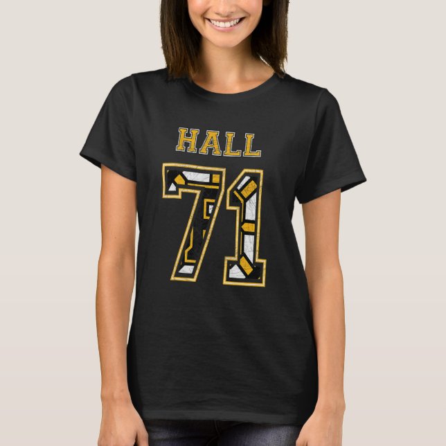 Camiseta Hall Hallsy 71 Boston Professional Ice Hockey Puck (Frente)