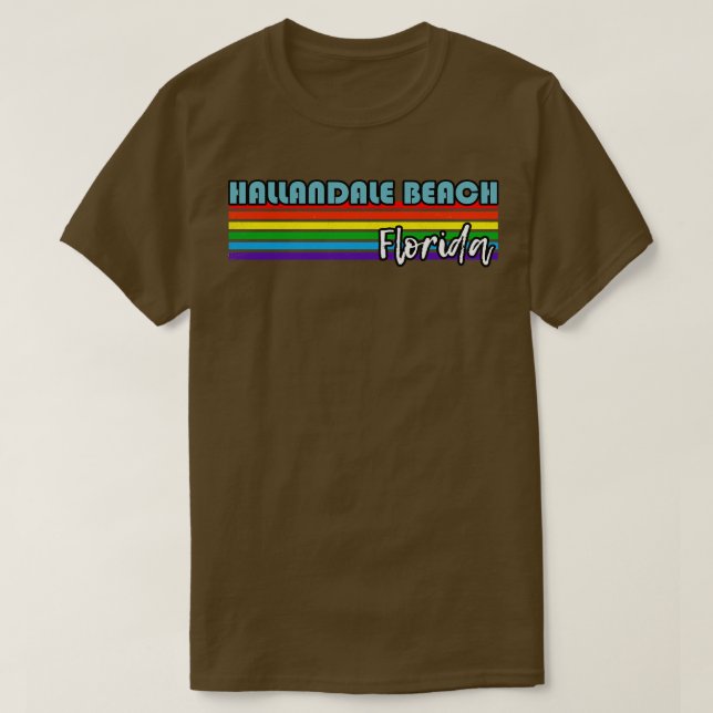 Camiseta Hallandale Beach Florida Pride Hallandale Beach L (Frente do Design)