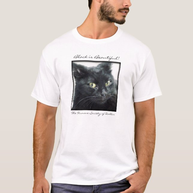 Camiseta Halle - o preto é t-shirt bonito (Frente)