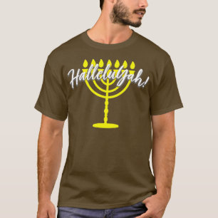 Camiseta HalleluYah Hebrew Menorah Torah YHWH