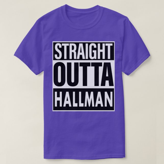 Camiseta Hallman Name Hetero Outta Hallman (Frente do Design)