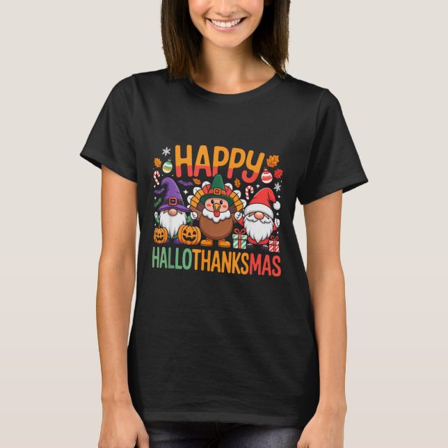 Camiseta Hallothanksmas Dental Istant Funny Tooth Christmas (Frente)