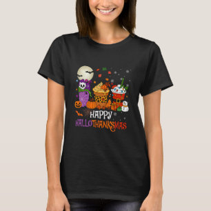 Camiseta Hallothanksmas Halloween Dia de Ação de Graças Nat