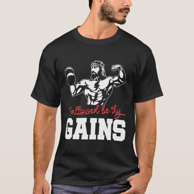 Camiseta Hallow Be Thains Ganha Jesus Workout (Frente)