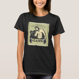 Camiseta Hallow Be Thains Muscle Jesus Levantando Peso