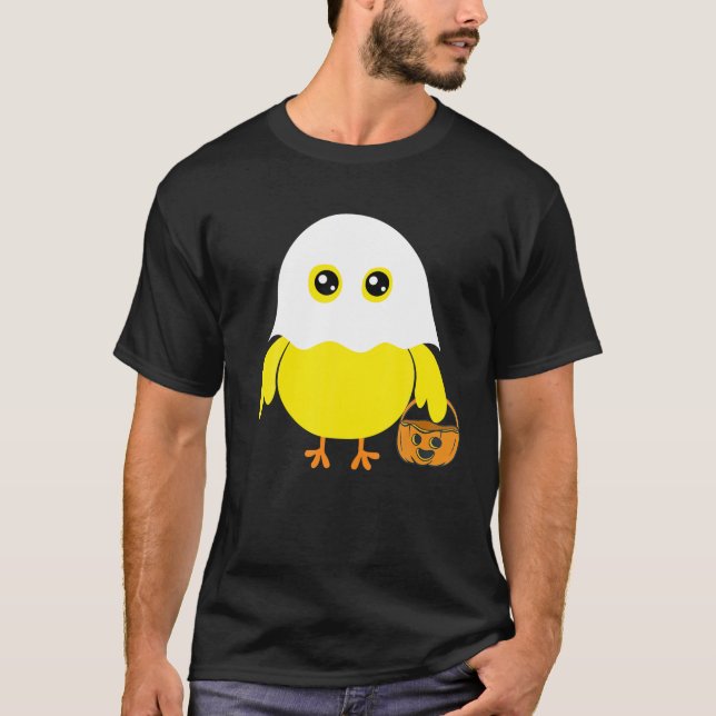 Camiseta Halloween 2020 Trick ou Treat Chicken Ghosts Ghoul (Frente)