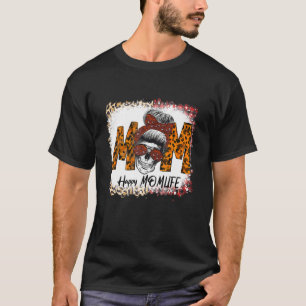 Camiseta Halloween 2022 Mãe A Vida Mensageira Bun Assustado