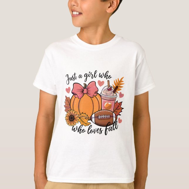 Camiseta Halloween 2024 Apenas Uma Menina Que Adora Abóbora (Frente)