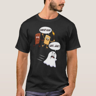 Camiseta Halloween acampando Smores S'mores Marshmallow Gho