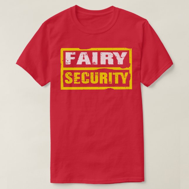 Camiseta Halloween Adulto Costume Fairy Security Pai Mãe (Frente do Design)