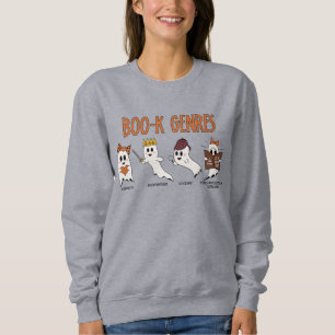 Camiseta Halloween Amante de Livros   Gêneros BOO-
