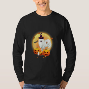 Camiseta Halloween American Eskimo Dog Eskimo Spitz Hallow
