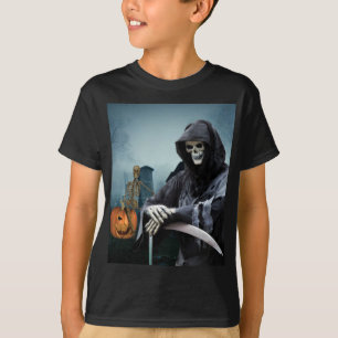 Camiseta Halloween assustador.