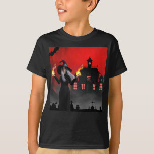 Camiseta Halloween assustador.