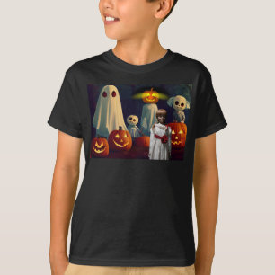 Camiseta Halloween assustador.