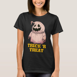 Camiseta Halloween Assustador Assustador Pumpkin Ghost
