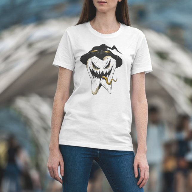 Camiseta Halloween Assustador dos Dentes (Criador carregado)
