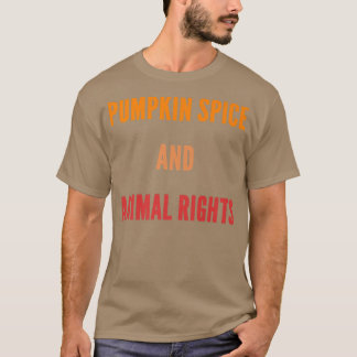 Camiseta Halloween Autumn Pumpkin Spice And Animal Rights