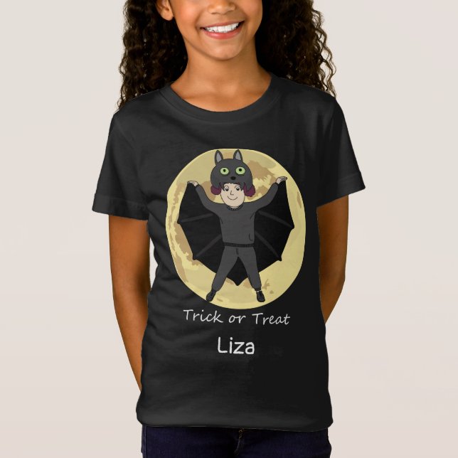 Camiseta Halloween Bat Costume T-Shirt (Frente)