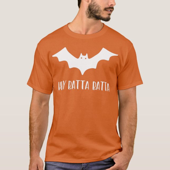 Camiseta Halloween Bat Engraçado Baseball Lover Ei Batta (Frente)