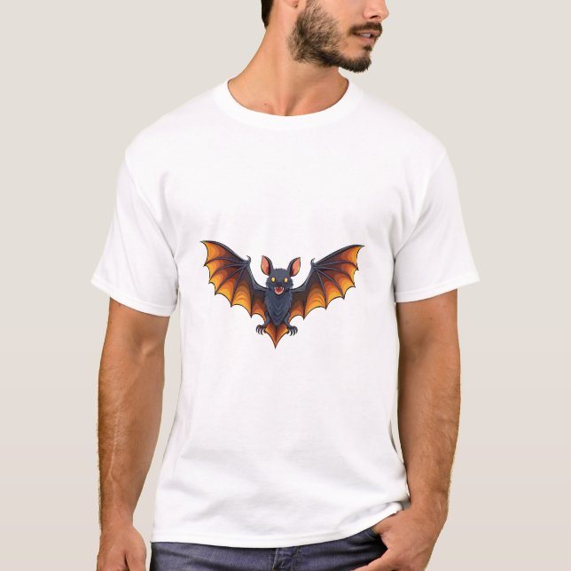 Camiseta Halloween bat flying (Frente)