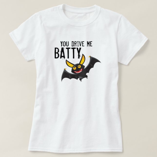 Camiseta Halloween Bat T-Shirt (Frente do Design)
