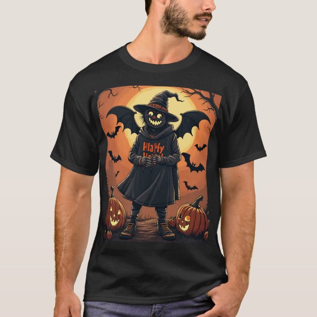 Camiseta Halloween Bat T-Shirt (Frente)