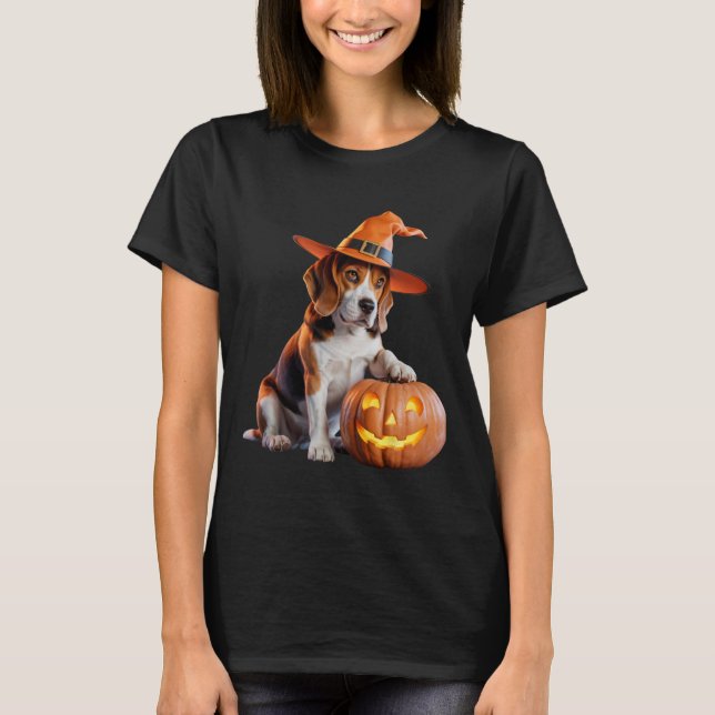 Camiseta Halloween Beagle Para Cachorros Amantes Encantador (Frente)