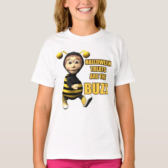 Camiseta Halloween Bee Buzz T-shirts (Frente)