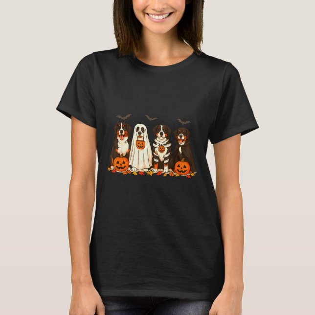 Camiseta Halloween Bernese Mountain Dog Ghost Soky Bernese  (Frente)