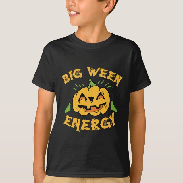 Camiseta Halloween Big Ween Costume Pumpkin Em Outubro T (Frente)