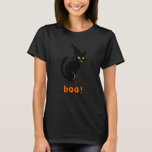 Camiseta Halloween Black Cat Costume Witume Hat Legal Hallo