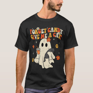 Camiseta Halloween Black Cat Esquece O Docinho Me Dá Gatos