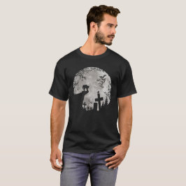 Camiseta Halloween Black Cat Werewolf Full Moon Bats