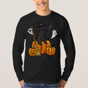 Camiseta Halloween Black Labrador Magic Wand
