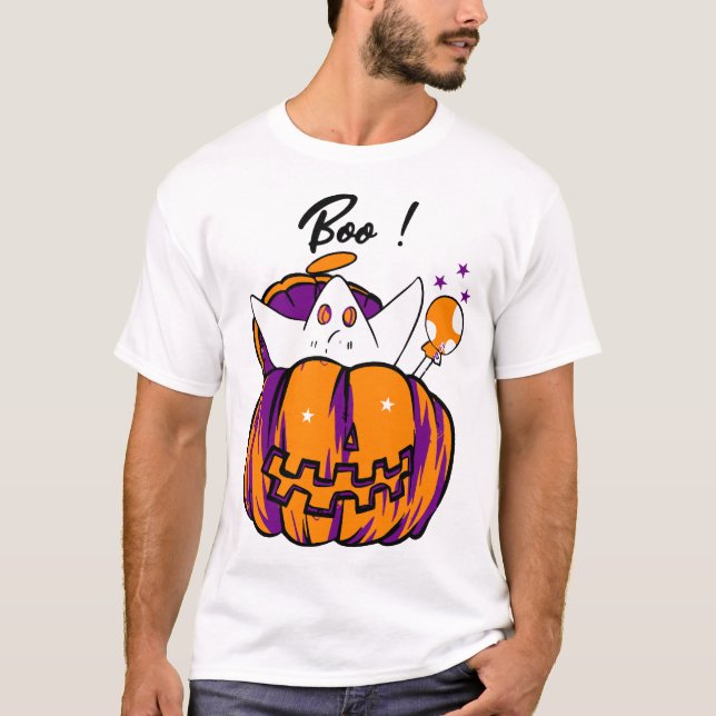 Camiseta Halloween Boo                         (Frente)